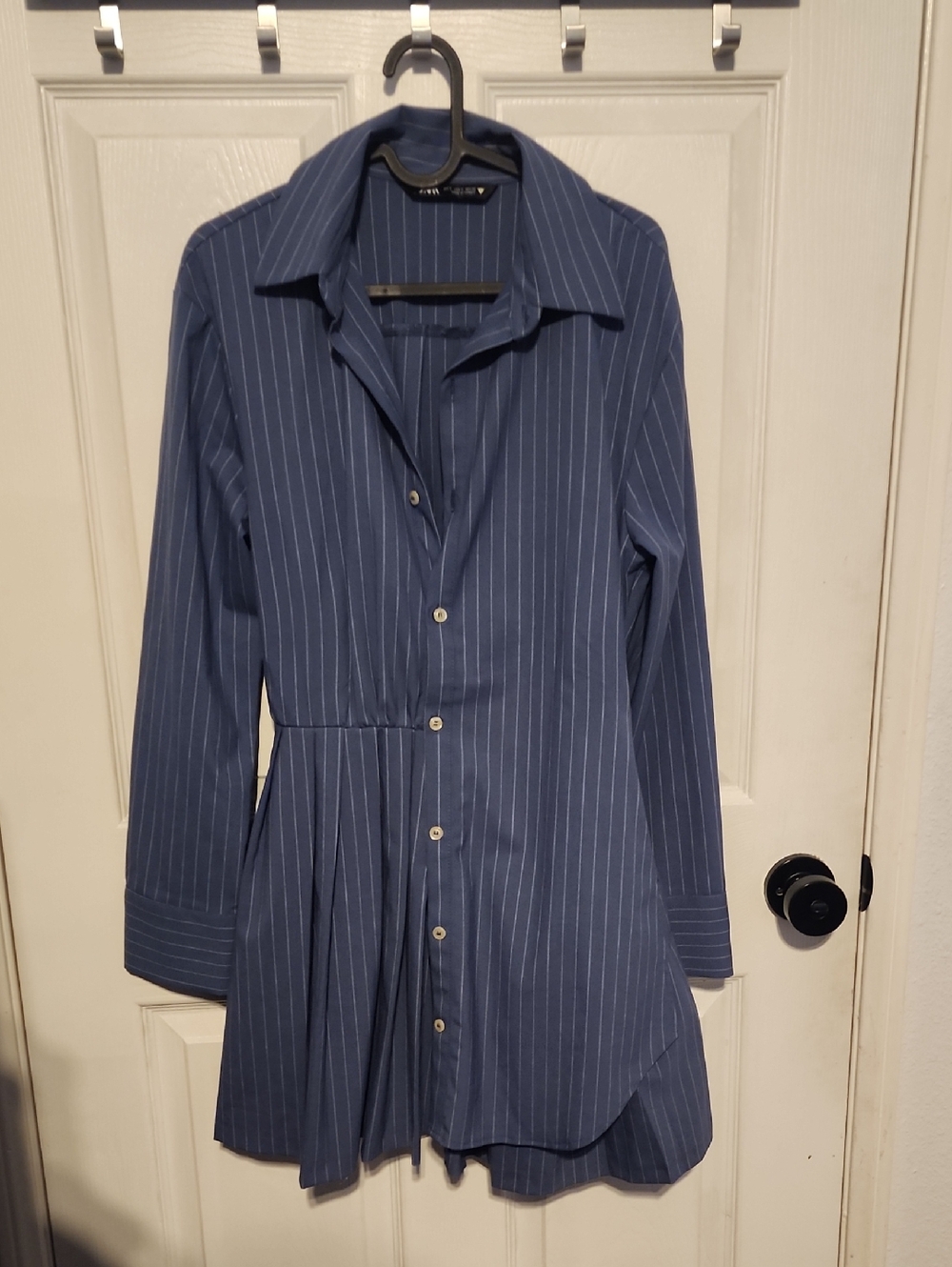 Zara Blue Pinstripe Shirt